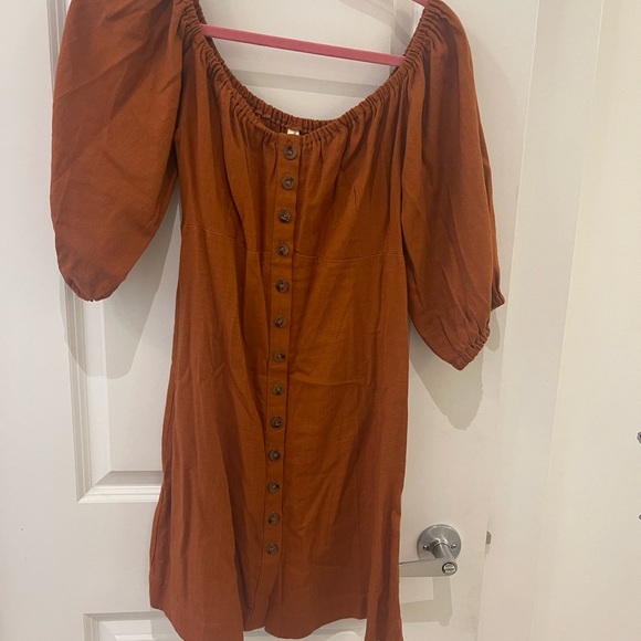 Spell Journey rust coloured mini dress size M - Picture 3 of 5